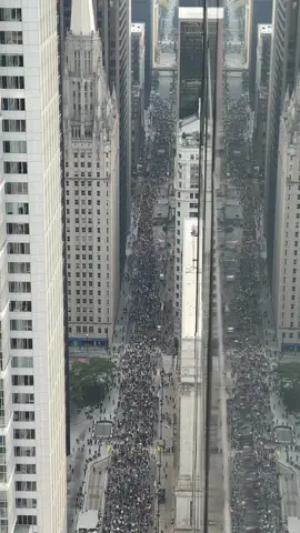 Saturday, October 18th 2025 no kings day parade is wrapping around the city