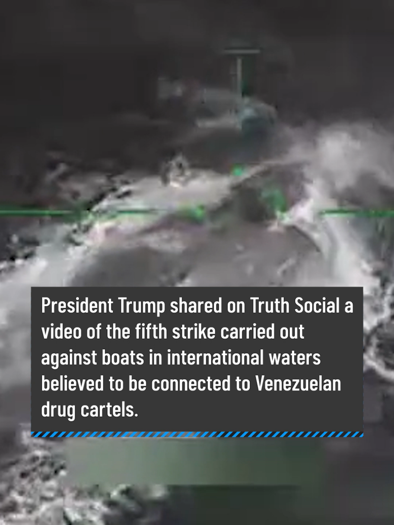 The two survivors of an American military strike on a suspected drug-carrying vessel in the Caribbean will be sent to Ecuador and Colombia, their home countries, President Donald Trump said Saturday. With Trump's confirmation on his Truth Social platform of the death toll, that means U.S. military action against vessels in the region have killed at least 29 people. More information at the link. #trump #strike #submarine