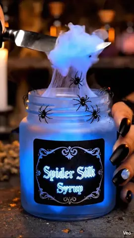 Back with that SpiderSilk Syrup 🕷️🕸️✨ #HalloweenTreats #googleveo3 #veo3 #witchesoftiktok #asmrfood 