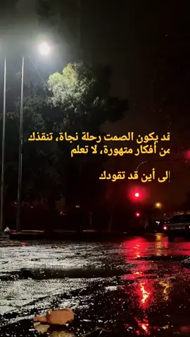 قد يكون الصمت رحلة نجاة، تنقذك من أفكار #عبارات #اقوال #قتباسات #الصمت #لايك 
