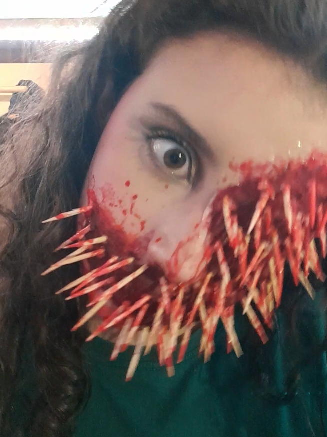 boca de palillos #fakeblood⚠️❗️❗️❗️ #fyp #makeuptutorial #xyzbca 
