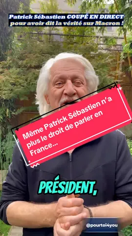 Même Patrick Sébastien n’a plus le droit de parler en France… #pourtoi4you #patricksebastien #macron #bfmtv #politiquefrancaise 