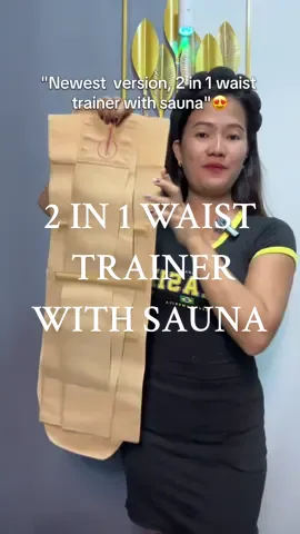 Mas mapapabilis na nga ang papaimpis mo dahil dito✨goodbye big tums, puson at bilbil👌 #newversion #2in1 #waisttrainer #sauna #bodyshaper @liangyating shop 