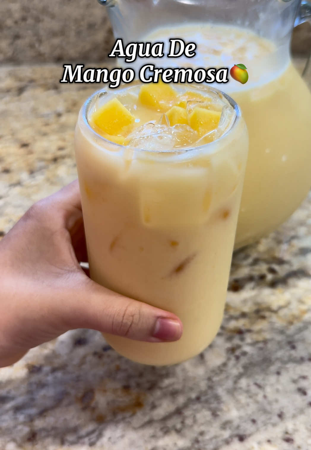 Agua de mango Cremosa #parati #aguasfrescas #recetas #recetasfaciles #mexicanfood 