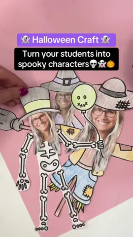 This is my all time favorite October classroom craft!! So fun for a classroom bulletin board or above lockers as classroom decor! #classroomdecor #teacherlife #teacher 