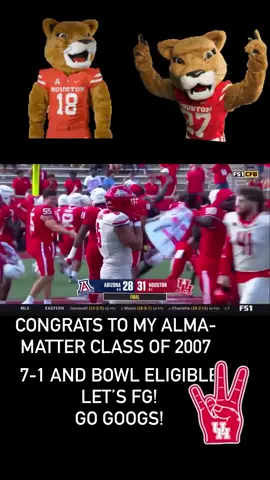 Congrats to @University of Houston Football My Alma Matter class of 2007!  With the Win… 7-1 and now Bowl Eligible!  Yes sir! Go Coogs!  #universityofhouston  #universityofhoustonfootball  #big12football  #insta #instareel   rockfesthouston 