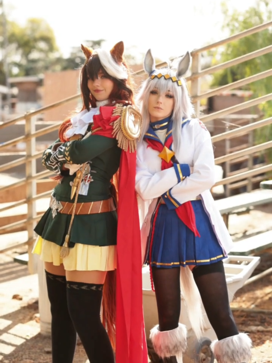Become triple crown winner as well 🫡🐎💚 w/ @Emily Something  ⋅ ⊱⋅❂⋅⊰ ⋅ ⊱⋅❂⋅⊰ ⋅ ⊱⋅❂⋅⊰ ⋅  ❂ Costume was purchased from @Jessica  ❂ The future of TikTok is uncertain. Stay connected with me on other platforms :) ⋅ ⊱⋅❂⋅⊰ ⋅ ⊱⋅❂⋅⊰ ⋅ ⊱⋅❂⋅⊰ ⋅  Umamusume Pretty Derby horse girl cosplay transition into Symboli Rudolf and Oguri Cap #umamusumecosplay #symbolirudolfcosplay #oguricapcisplay #horsegirls #cosplaytransition 