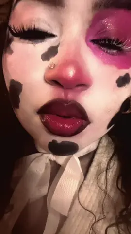 🤍🖤#cowmakeup🐄 maquillaje de vaquita 🐮💗🎀