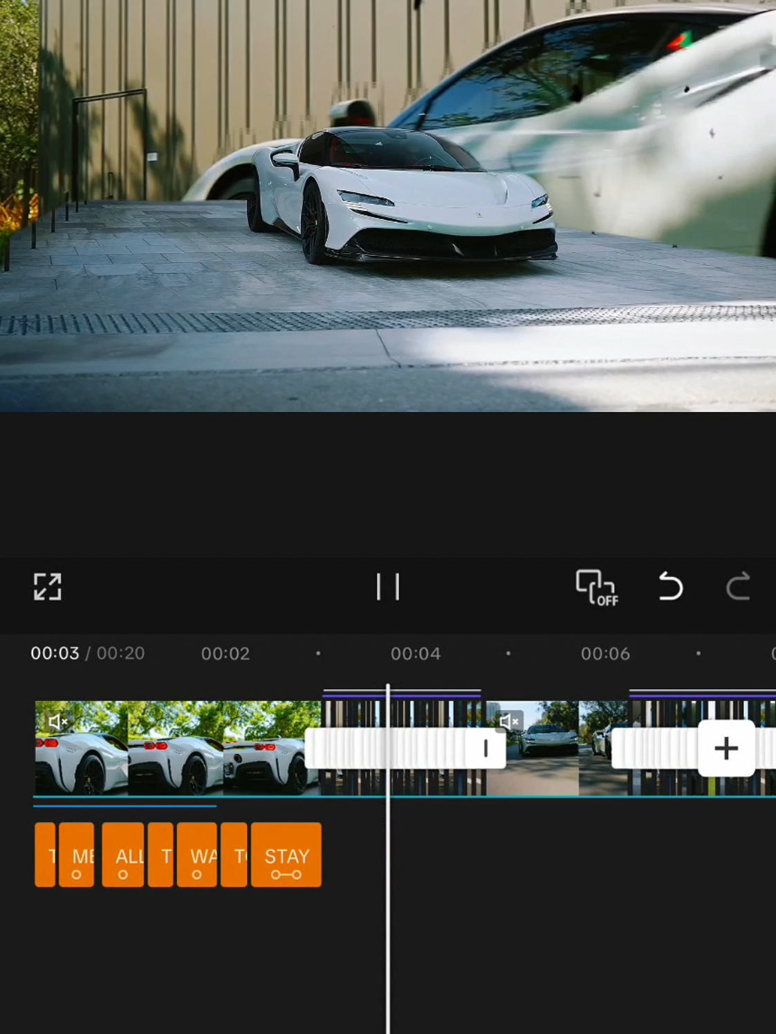 Part 14 •White Ferrari sf90 coupe | car edits for you | stay away | horror intro #CapCut #capcutpioneer #pioneertemplate #caredits #fyp 
