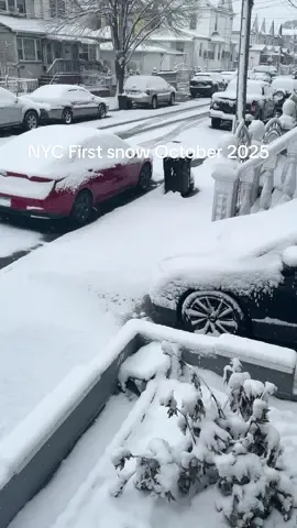 NYC first snow October 2025#fyp#viral#trending#fypシ#snow