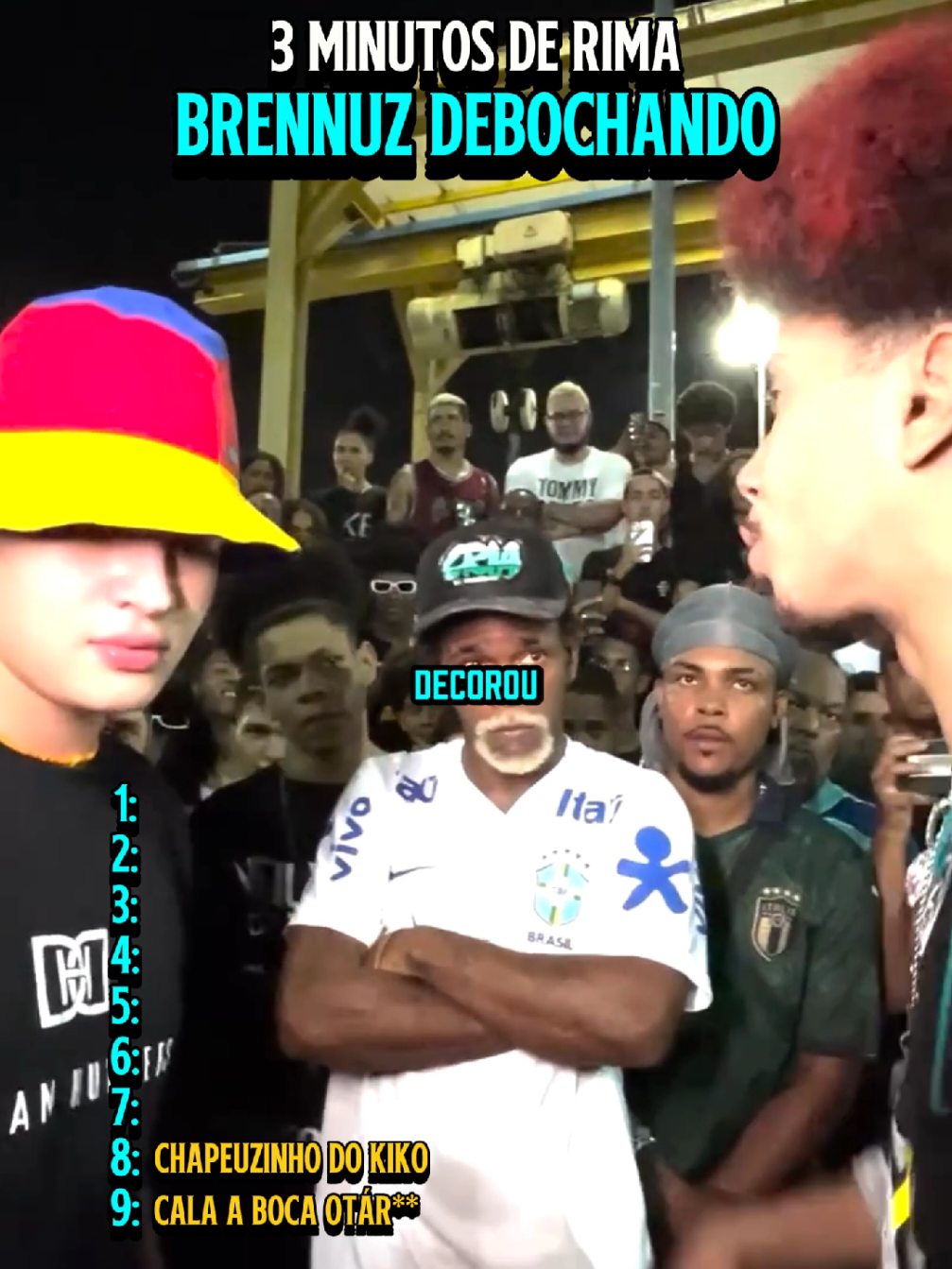 3 minutos de rima brennuz debochando#batalhaderima #batalhadaaldeia 