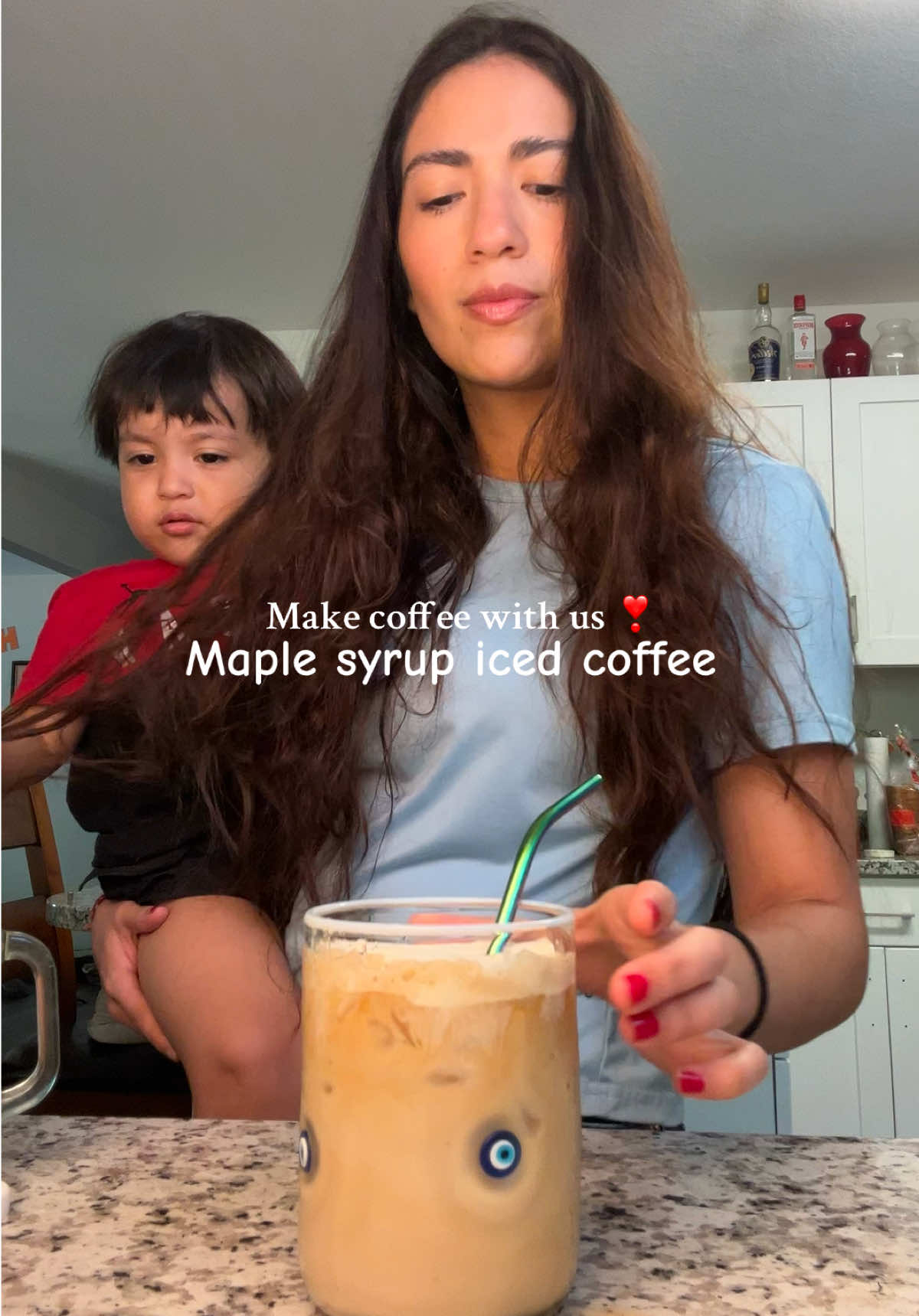 Make coffee with us 💕 maple syrup iced coffee. Happy Saturday! ☕️🍁 #icedcoffeeathome #maple #coffeerecipes #coffeetok #fyp 