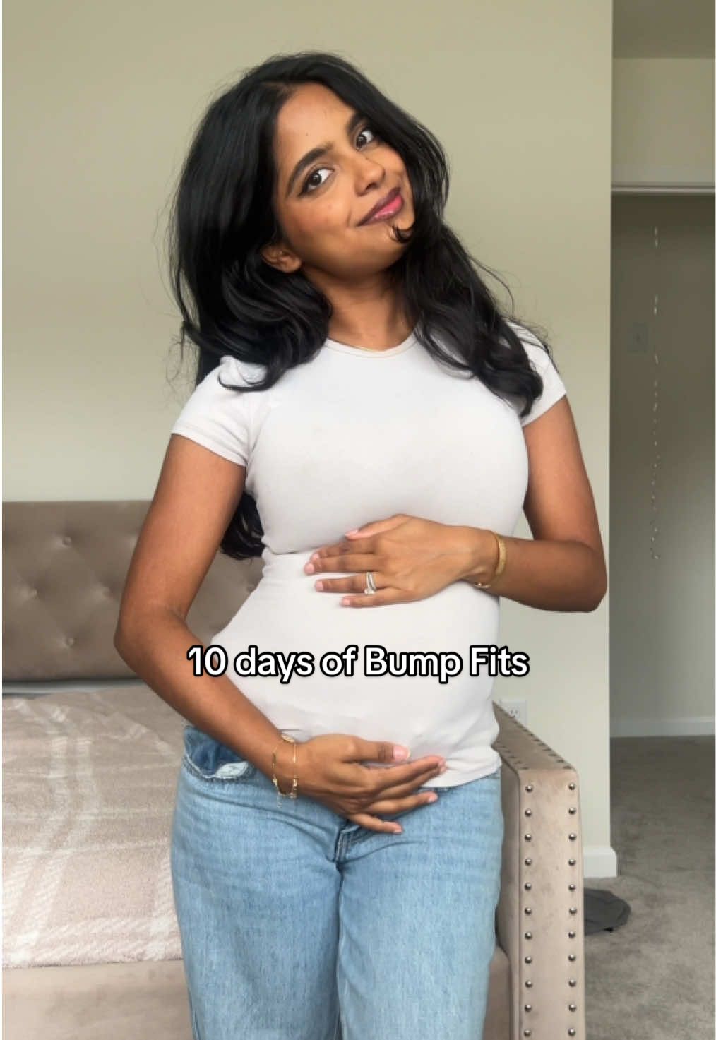 Replying to @priyanka olahannan DAY 3 - comfy and casual + my UGGs 🫶🏽🍂 Wearing @H&M top & divided sweater in XS, @hollister low rise jeans 🫶🏽🦋 #bumpoutfits #dressingthebump #maternitywear #OOTD