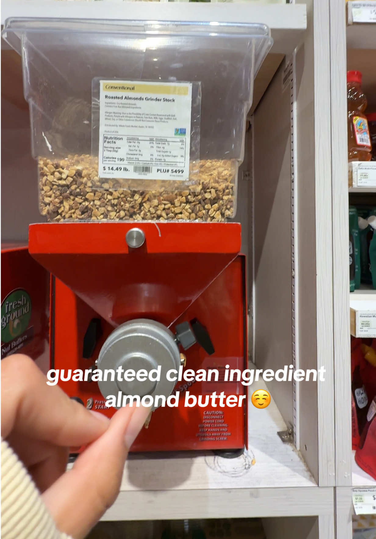 Didn’t find out about this until recently & it saves me so much time bc I WAS MAKING MY OWN AT HOME & that takes forever so you’re welcome I recommend 🫶🏼 @Whole Foods Market #fyp #almondbutter #wholefoods #cleaningredientsonly #nutritiontips 