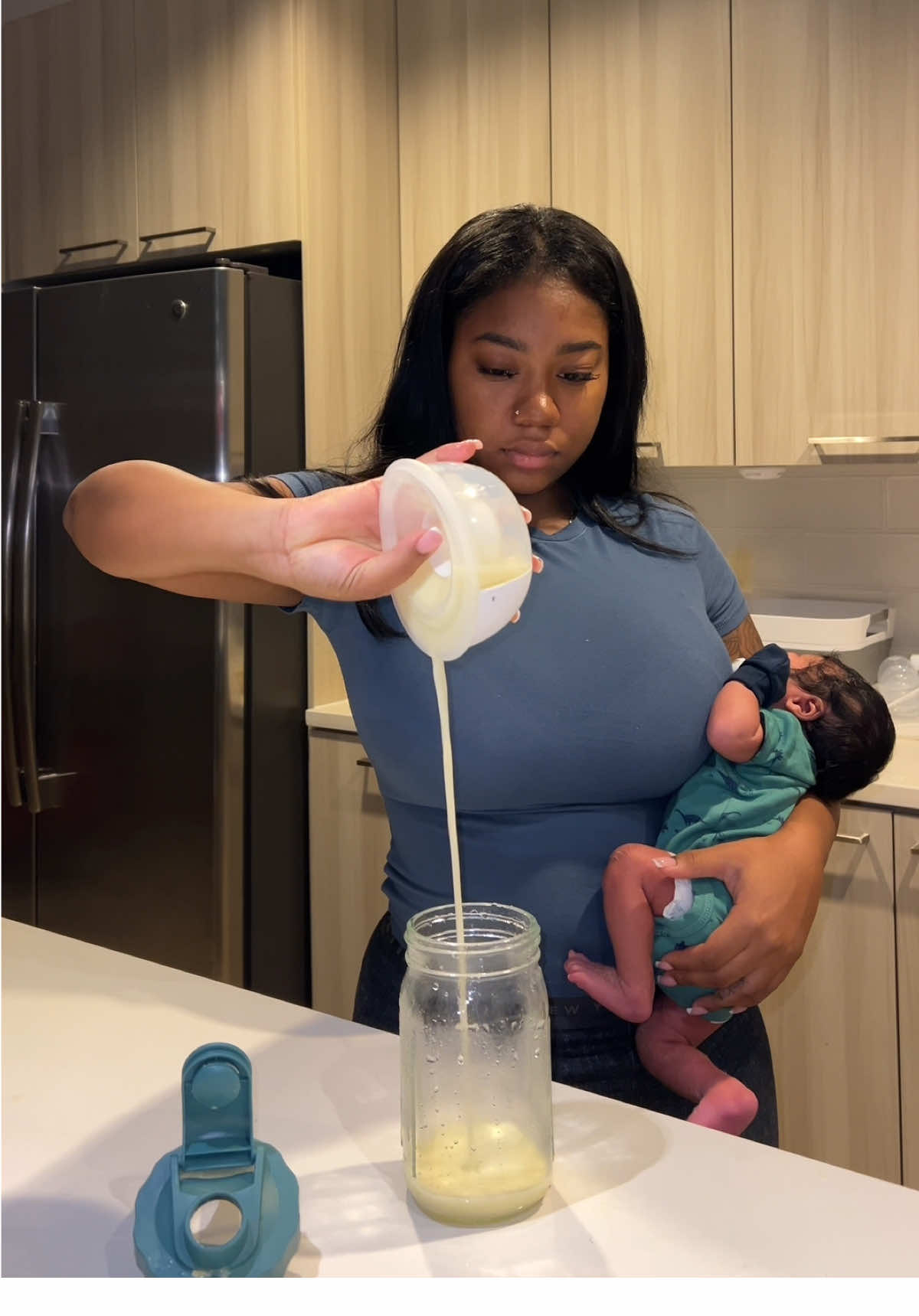 I would definitely label myself as a “ just enougher “ leave me some tips on building my supply 😩 help a new mommy out #breastfeeding #ftm #newmom #postpartum #momcozy 