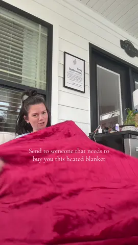 I live for a heated blanket at my ripe age of 33. #christmasgiftideas #giftideasforher #heatedblanket #christmasblanket #christmasgiftideas 