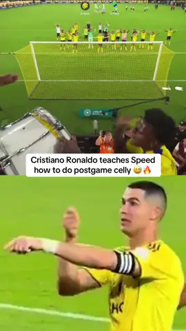 Speed was hype after leading celly with his idol ❤️ (via @IShowSpeed) #speed #Soccer #football #cristianoronaldo 