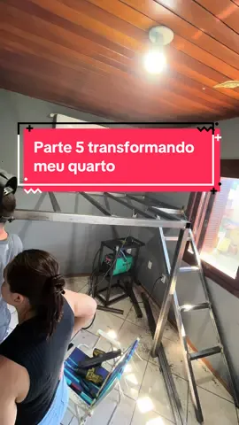 Parte 5 transformando nosso quarto, o mezanino está quase na reta final #quarto #reforma #construcao #decoracao #rustico 