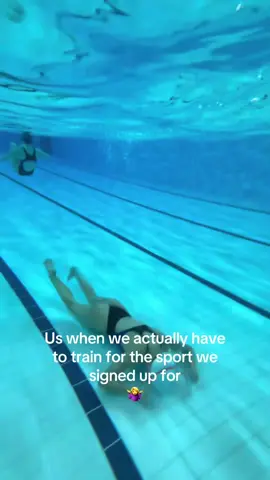You mean we have to actually practice? 🫠 📸: @itstoolenatosaysorry_ #swimmercheck #swimmerthings #swimmerproblems #swimmerlife 