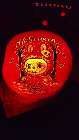 LABUBU PUMPKIN SCULPTURE JACK O LANTERN HALLOWEEN!