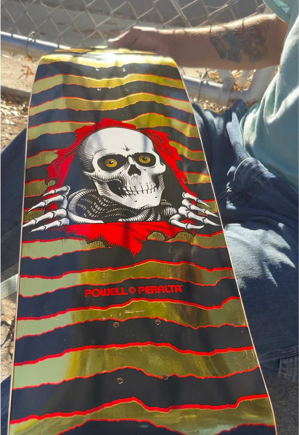 Setting up the new foil ripper deck! 🔥 🛹 💨 #griptok #griptok #grip #skateboard #fyp 