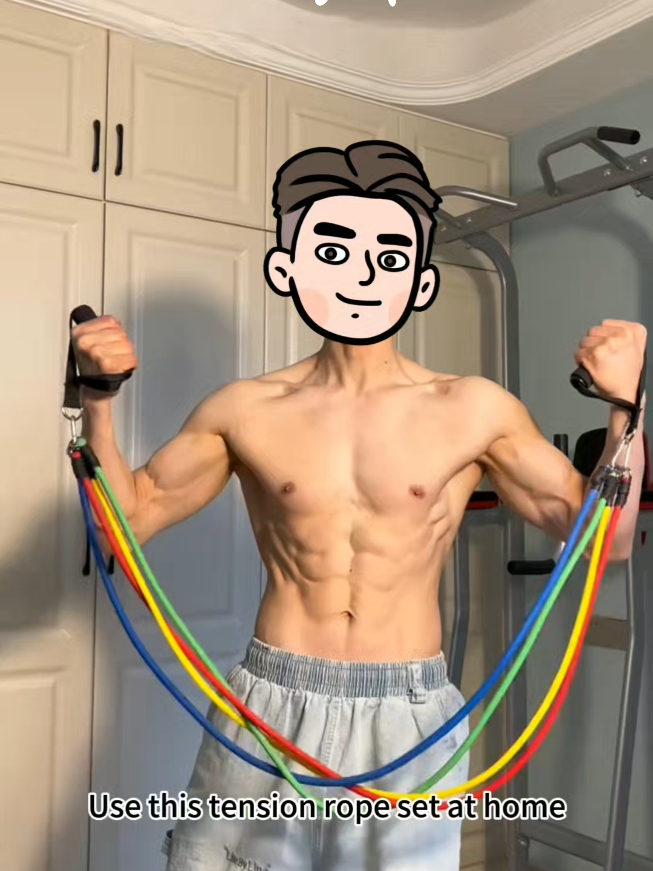 تفتكر تقدر تمرن كل عضلة من غير ما تروح الجيم؟ 😏 جرب مجموعة حبال المقاومة وشوف الفرق بنفسك! اطلبها دلوقتي واستمتع بالشحن المجاني 💥