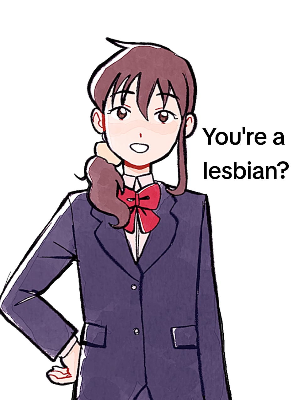 this is how chapter 1 went right #lovebullet #gl #yuri #wlw #animationmeme 