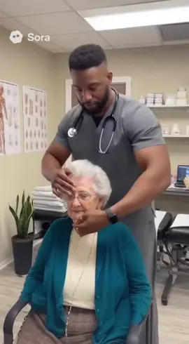 her what? #chiro #chiropractor #soraai #sora #neckhurts 