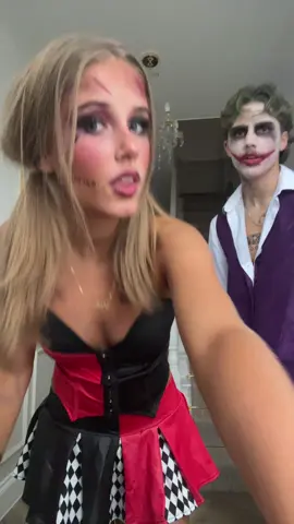 Mr J and Harley Quinn baby 🤍 #harleyquinn #halloween #joker #laiandvic #fyp 