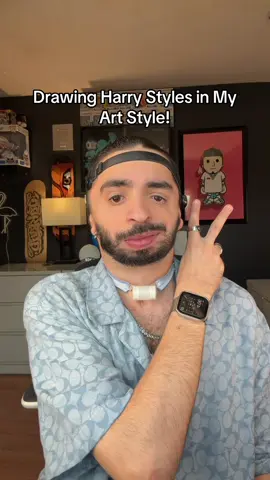 Drawing Harry Styles in My Art Style! #harrystyles #anime #art #artistsoftiktok #onedirection 