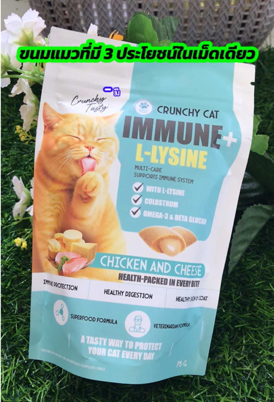 #ขนมแมวที่มีคุณประโยชน์ในเม็ดเดียว✅ #ขนมแมวครันชี่ ขนมอบกรอบสอดไส้ครีม✅ #ขนมคุณภาพ เหมาะกับแมวทุกสายพันธุ์ อายุ 3 เดือนขึ้นไป❤️