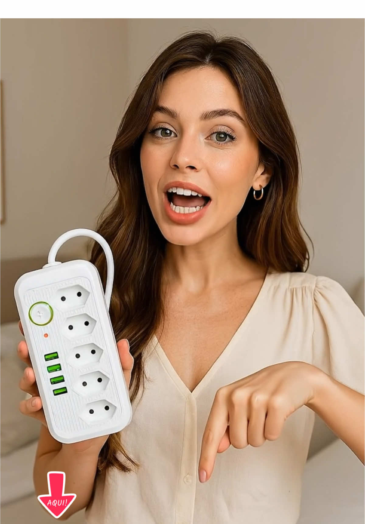 Extensor filtro de linha #extensor #extensão #tomada #usb #elétrico 