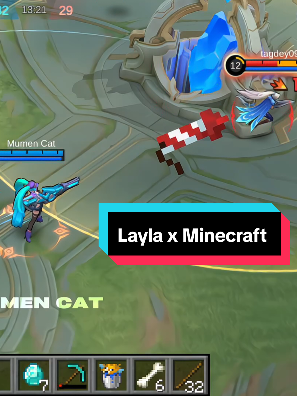 Layla bullying Skeleton Miya😸✌🏻 #MLBB9TH #MLBB #Minecraft #fyp #mobilelegends 