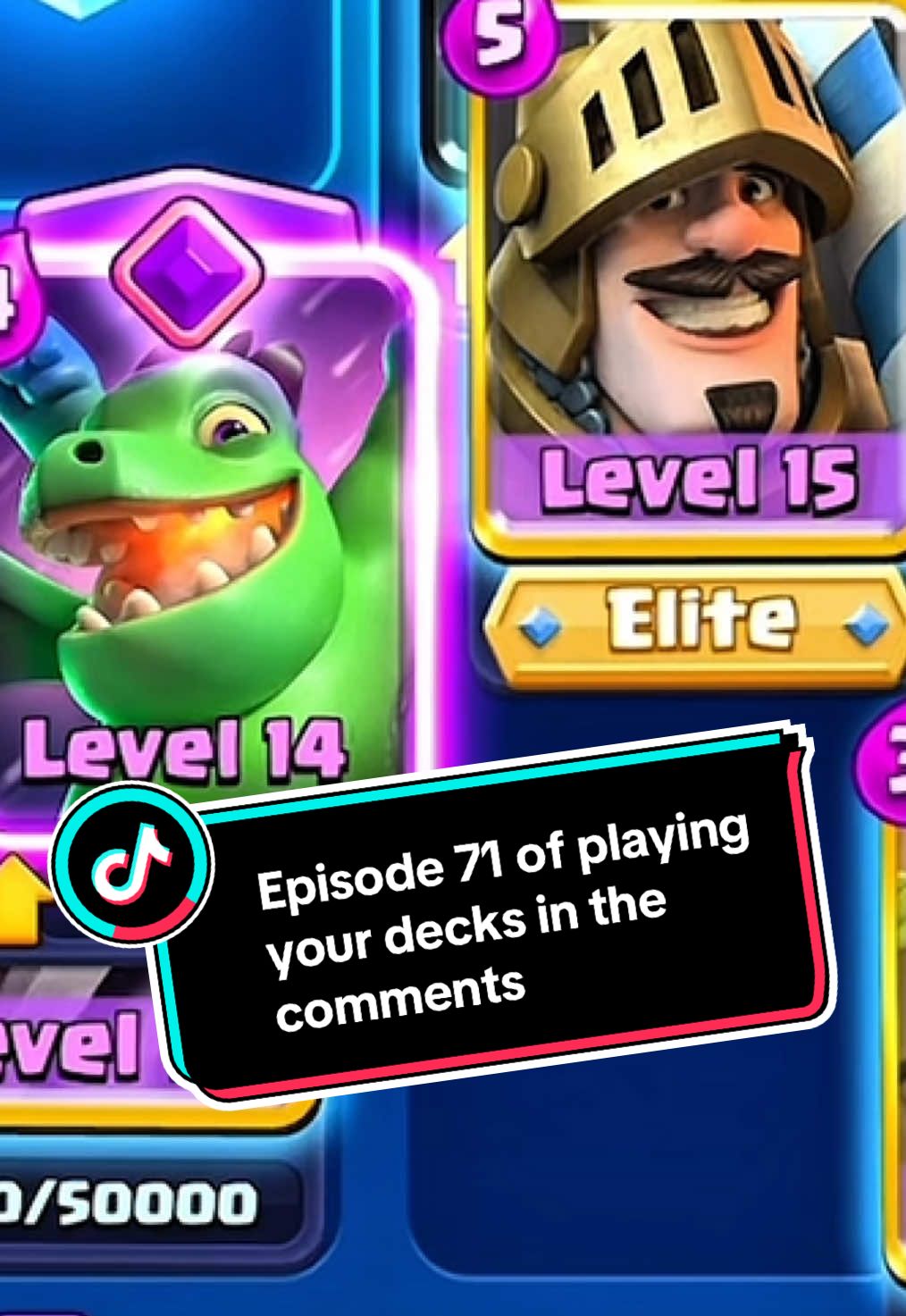 Episode 71 of playing your decks in the comments #clashroyale #cr #clashtok #babydragon #royalrecruits 