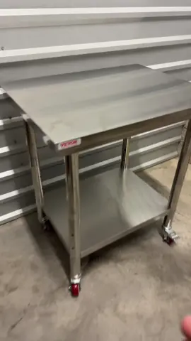 Check out this awesome stainless steel table that is available in the TikTok shop! #Table #Tabletop #Cart #Storage #Garage 