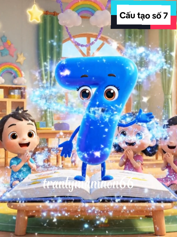 🌹🌹🌹 Giới thiệu số 7 và cấu tạo số 7 #giaovien #ai #xuhuongtiktok #mamnon #tranlymamnon66 
