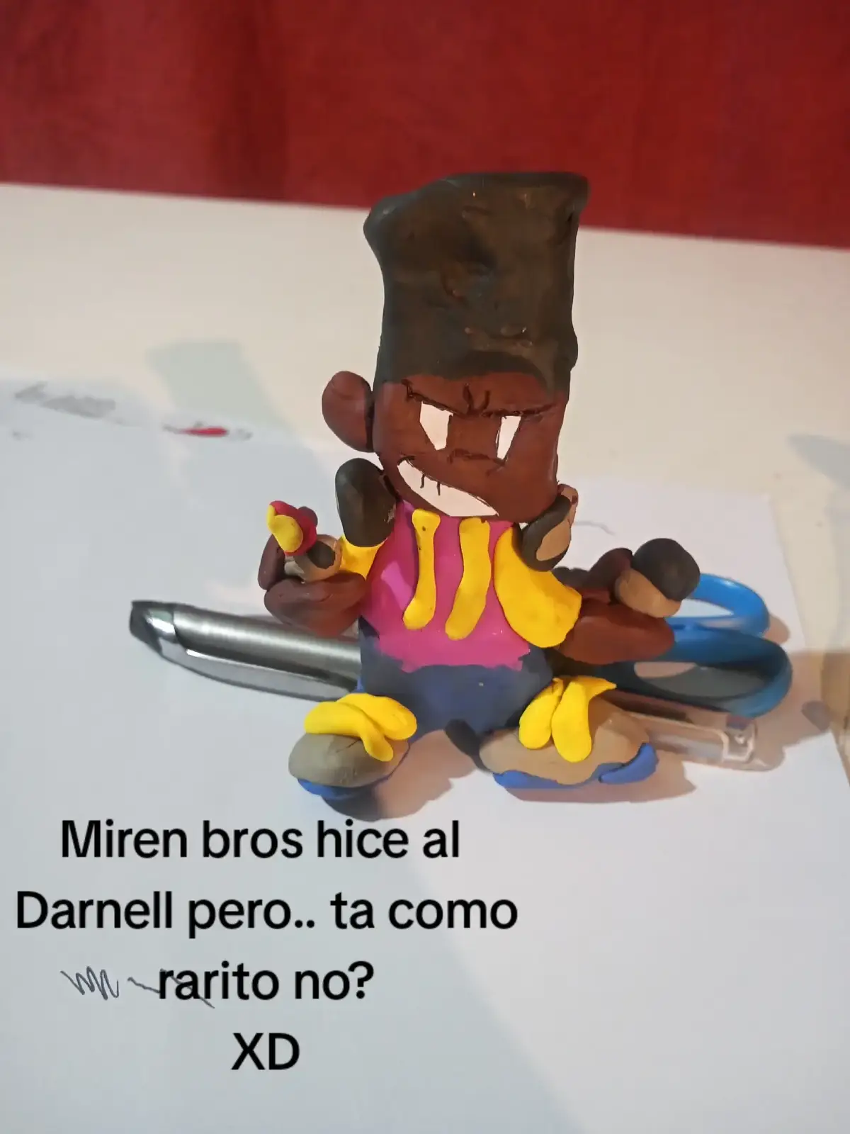 XD, no se que hice estaba aburrida ok? #darnell #fnf #fyp  Darnell+Azúcar= Lo hize con arcilla por si las dudas jeje