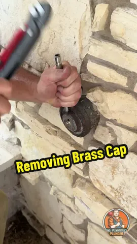 How to “easily” remove a stuck brass clean out cap. If y’all have any tips or suggestions let me know. #plumbing #repair #fyp #tips