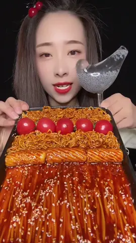 Mukbang Chinese food🍜🍅 #asmr #mukbang #chinesefood #yummy #fyp 