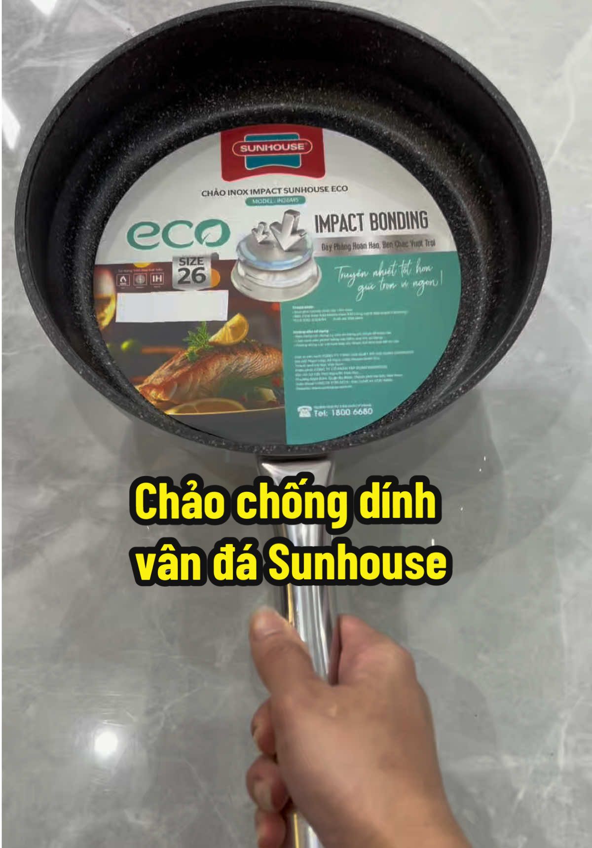 ✅ Chảo Sunhouse cầm nặng tay, chắc chắn thật. Phủ lớp Vân đá chống dính an toàn . Phù hợp cho mọi loại bếp . #viral #chaochongdinh #chaoinox #chaovanda #sunhouse 