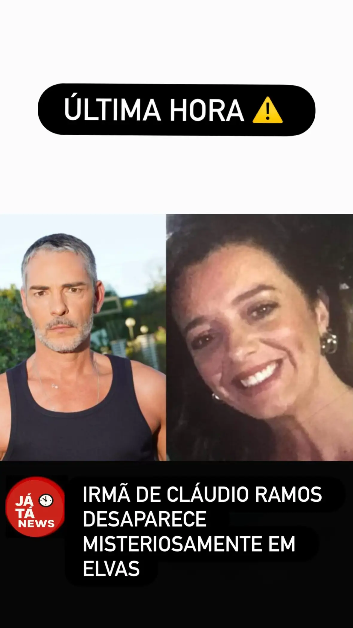 A irmã do apresentador Cláudio Ramos, Iara Ramos Nascimento (47 anos), está desaparecida desde 12 de outubro de 2025. Foi vista pela última vez em Vila Boim (Elvas), a conduzir um Volkswagen Beetle azul-escuro. A família vive momentos de profunda preocupação e pede que qualquer informação seja comunicada de imediato às autoridades. 🔁 Partilhe esta informação -cada divulgação pode fazer a diferença. #IaraRamosNascimento #ClaudioRamos #Urgente #UltimaHora #Elvas
