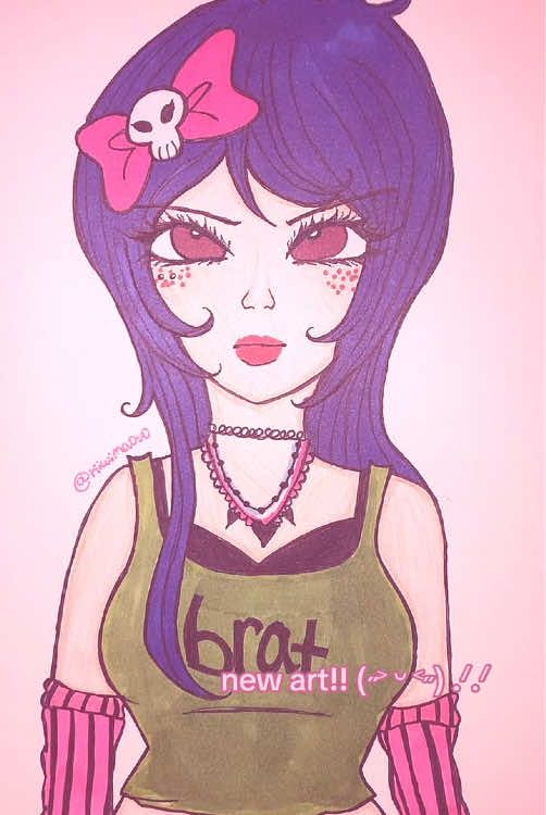 the lineart looked much better i swear 😞😞 i need better markers  #beabadoobee #fyp #art #drawing #artistsoftiktok 