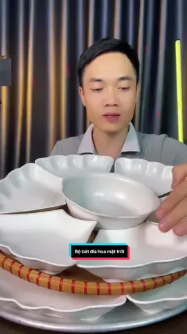 Sét 2 bộ bát đĩa hoa mặt trời#dinhthanhtrainghiem #batdiahoamattroi #batdia 