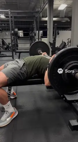 Man struggles to lift weights and then he…? #ai #sora #viral #fyp #gym 
