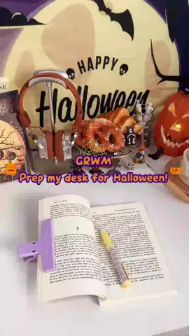 Turning my desk into a spooky little corner 🕸️🎃 #HalloweenDecor #HalloweenDesk #DeskSetup #SpookySeason #HalloweenAesthetic #headphones #ikfR2 #SpookyCute #AestheticDecor #DeskInspo #HalloweenVibes #fyp #Foryou