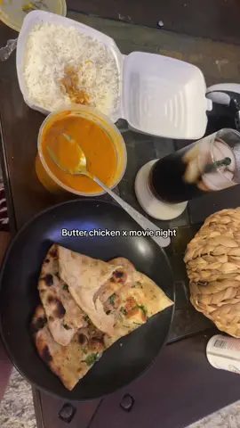 Shout out to my sisters for bringing me dinner 💛🙏🏽 love my village! #butterchicken #indianfood #garlicnaan 