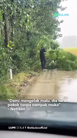 Allah bang okay tak tu 😭🤣  Video: mdfakriabdullah #ohbulan #abang #tarikpokok  #kene #muka 