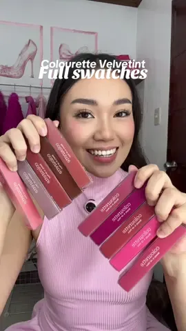 Happy 10th birthday @Colourette Cosmetics @Nina Ellaine grabe napa throwback din ako 🥹🧡🧡🧡 Colourette Velvetints Full swatches 🧡 #makeup #colourettecosmetics #colourettevelvetints 