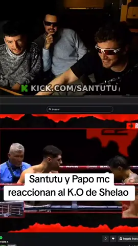 Santutu y Papo Mc reaccionan al K.O de Shelao #paratii #santutu #streamfighters4 #papomc #shelao 