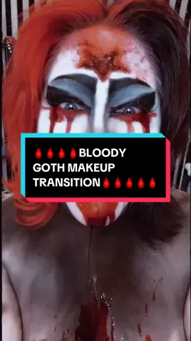 🩸⚠️UNREAL BL00D⚠️🩸#gothmakeup #halloween #makeuptransition #makeuptransformation #goth 